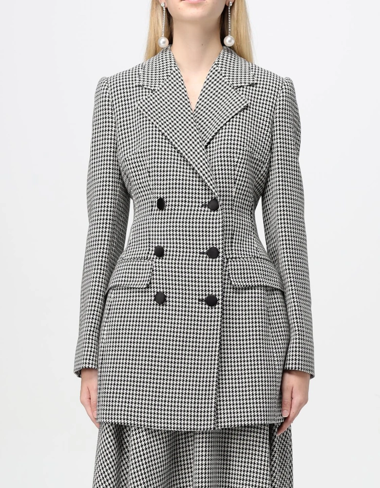 Houndstooth Double Breasted Blazer