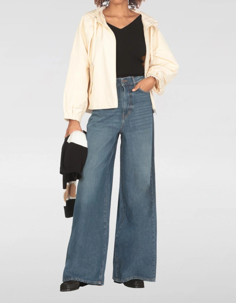 Ribbed Knit VNeck ThreeQuarter Sleeve Sweater