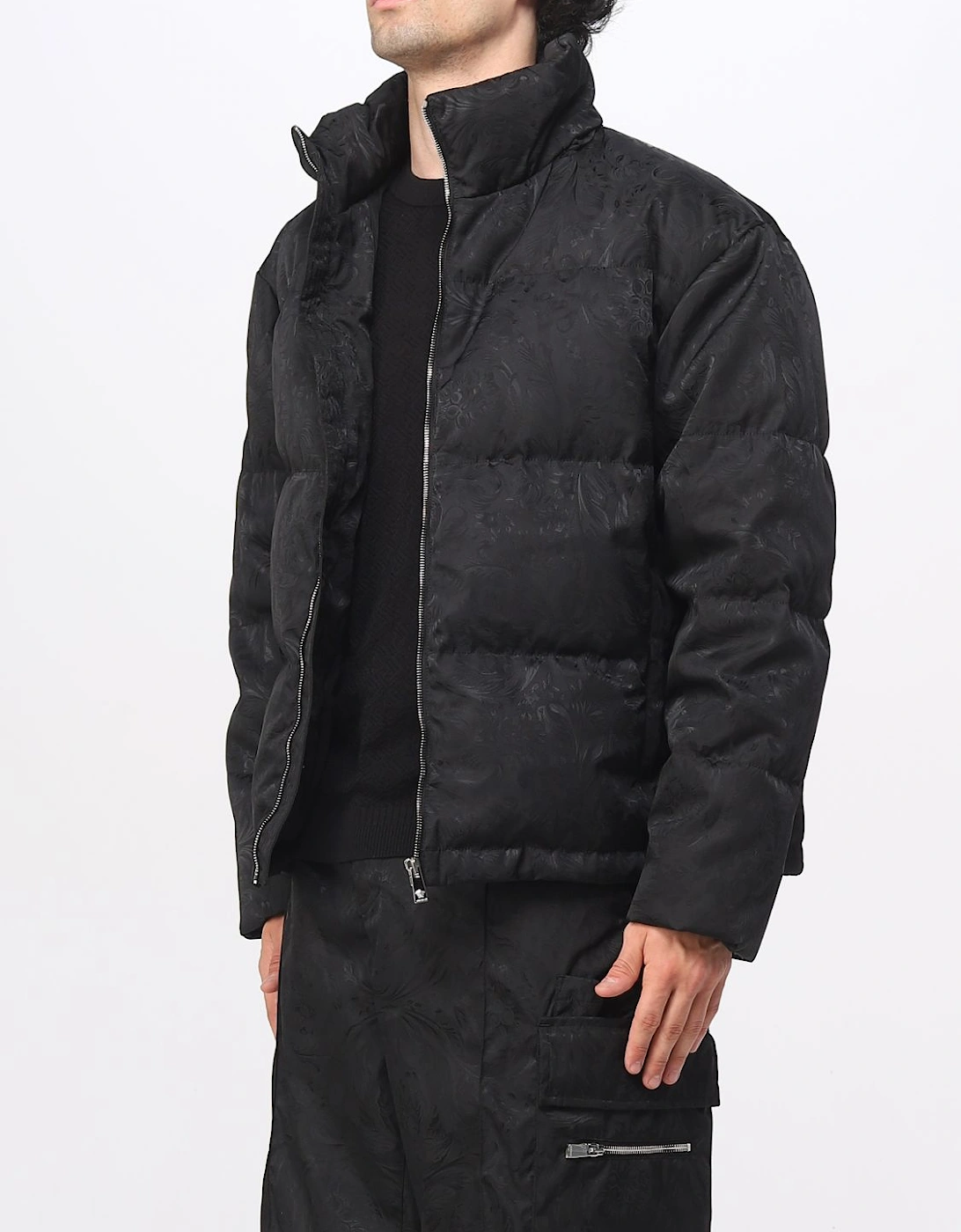Floral Print Puffer Jacket