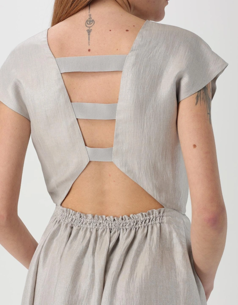 Maxi Dress Short Sleeves VNeck