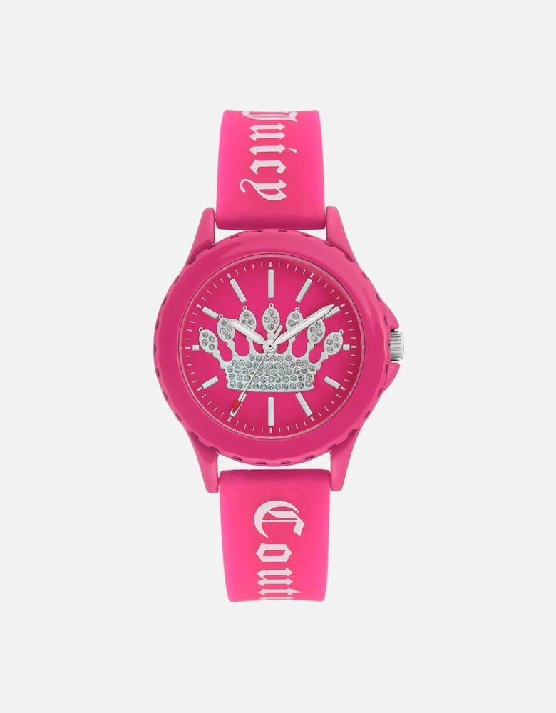 Crown Watch Pink Silicone Band