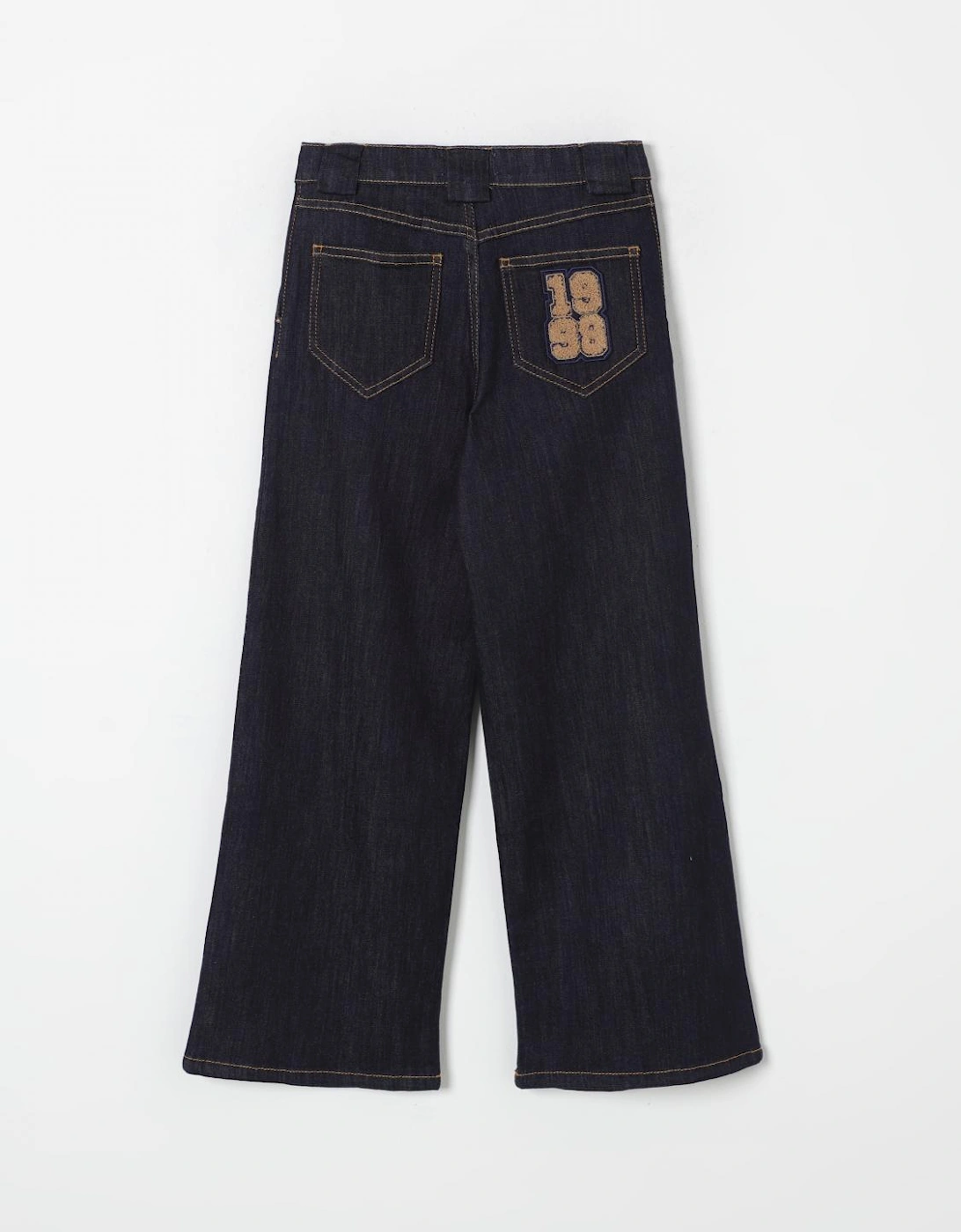Wide Leg Pleated Jeans