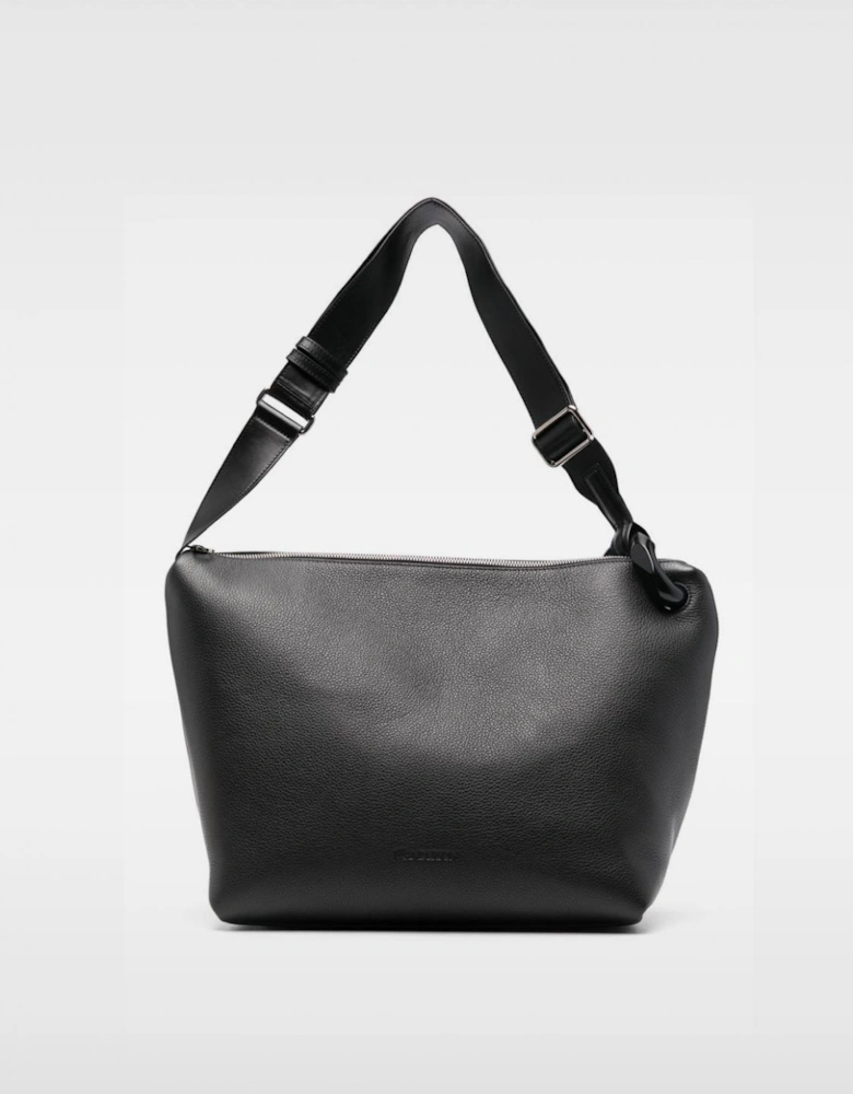 Chain Leather Shoulder Bag Knotted Strap