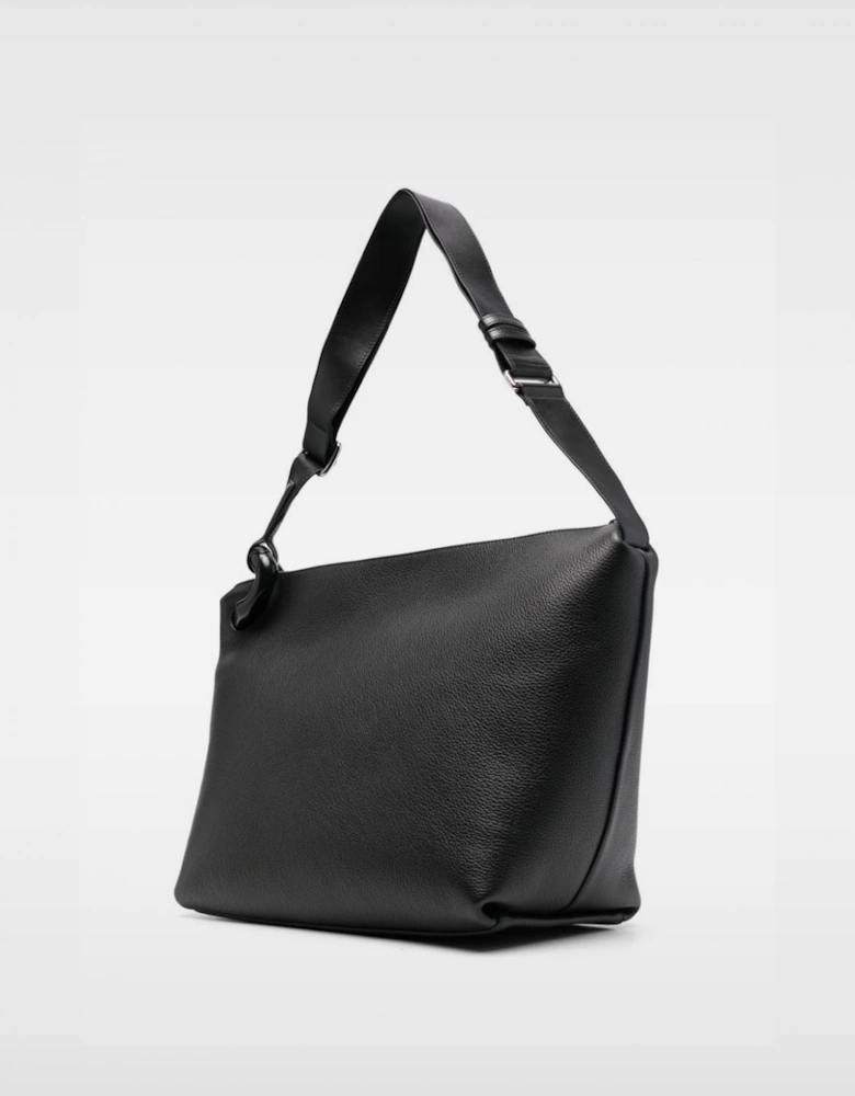 Chain Leather Shoulder Bag Knotted Strap