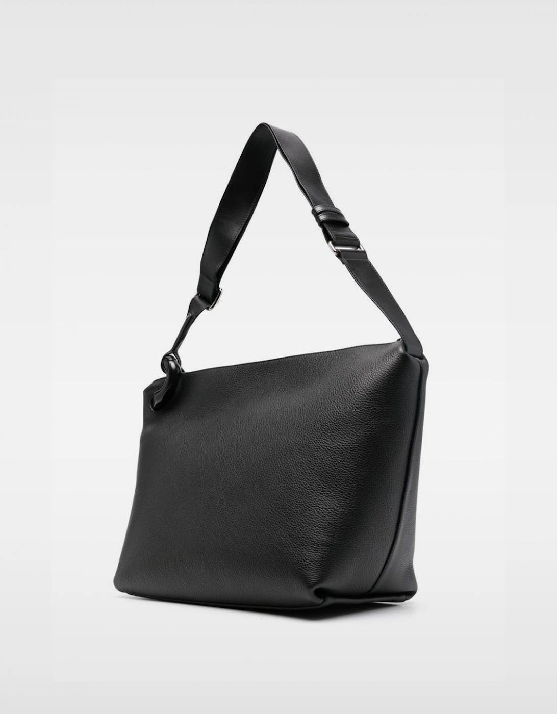 Chain Leather Shoulder Bag Knotted Strap