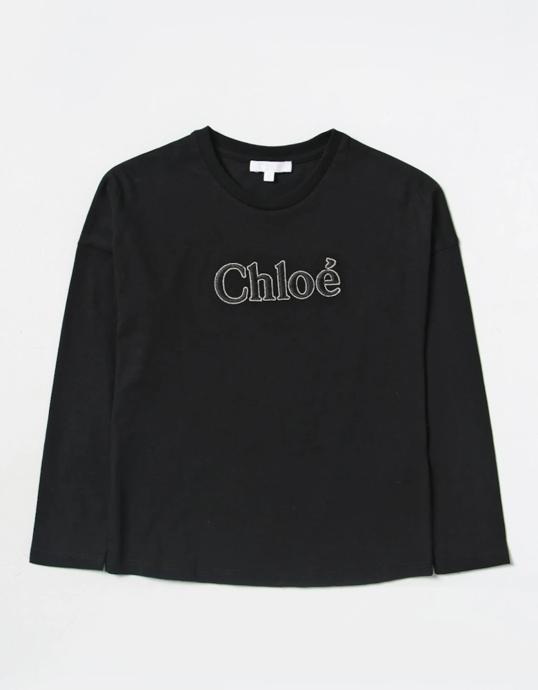 Girls Embroidered Logo Sweater