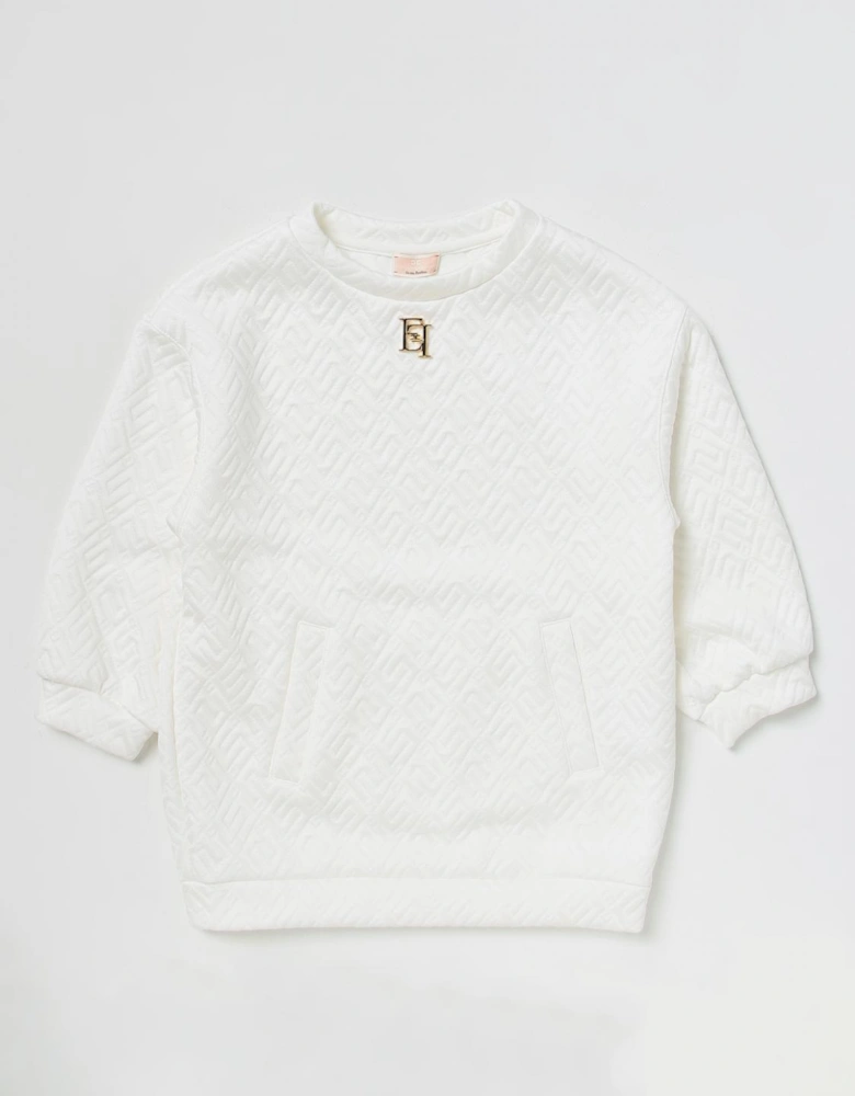 Quilted Long Sleeve Sweater