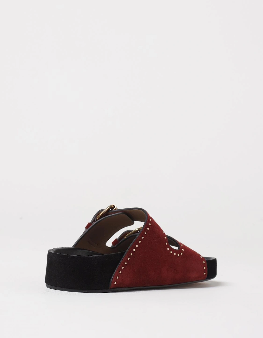 Dany Studded Suede Sandals Flat