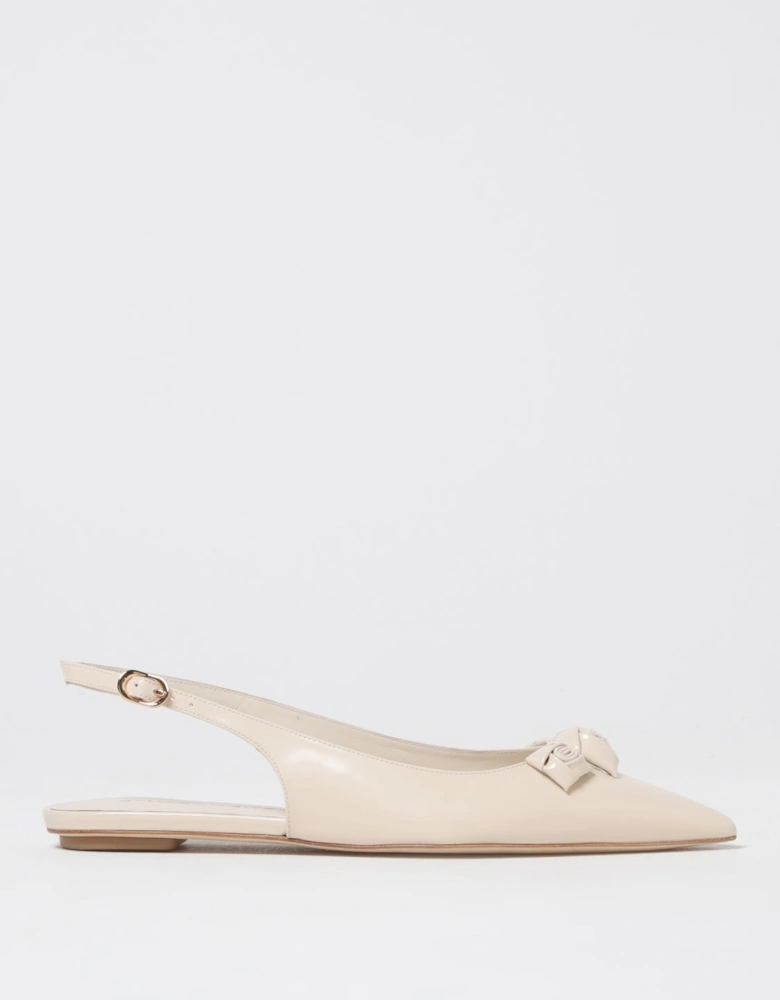 Almost Flat Slingback Pump Leather Sole