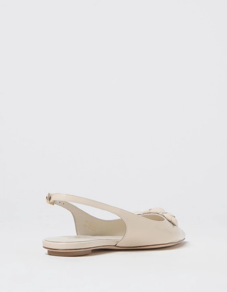 Almost Flat Slingback Pump Leather Sole