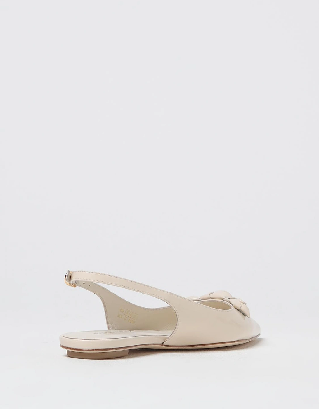 Almost Flat Slingback Pump Leather Sole
