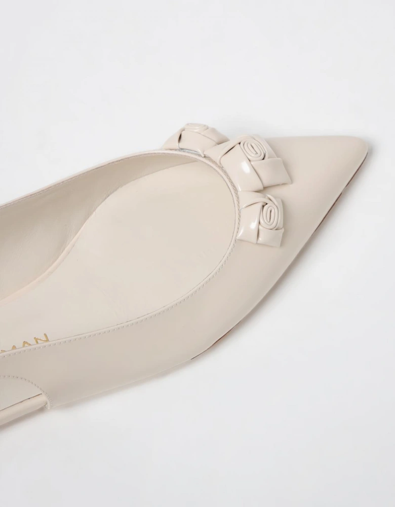 Almost Flat Slingback Pump Leather Sole