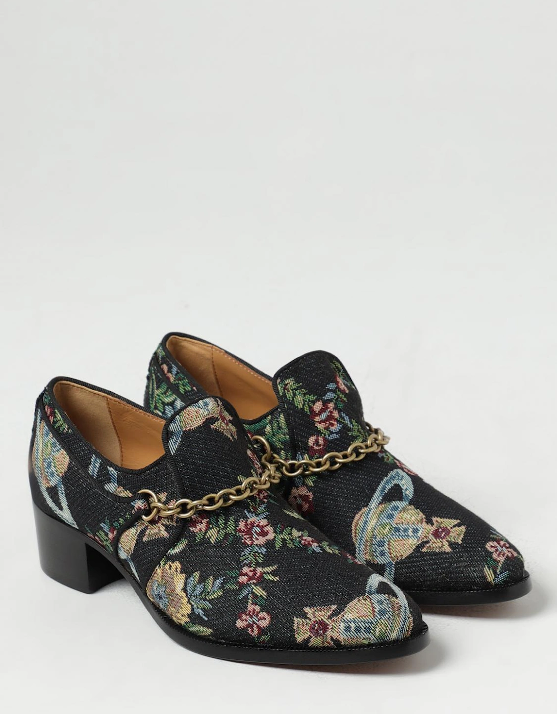 Floral Tapestry Chain Pumps