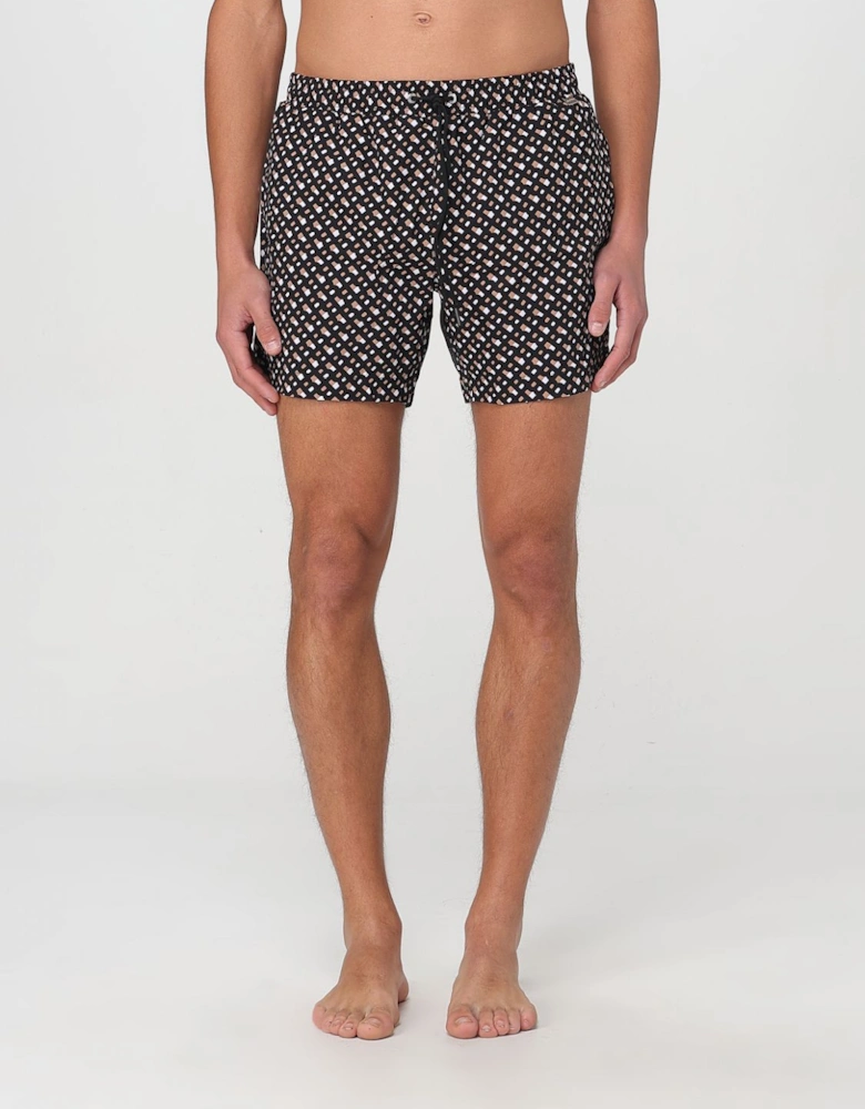 Geometric Print Swim Trunks