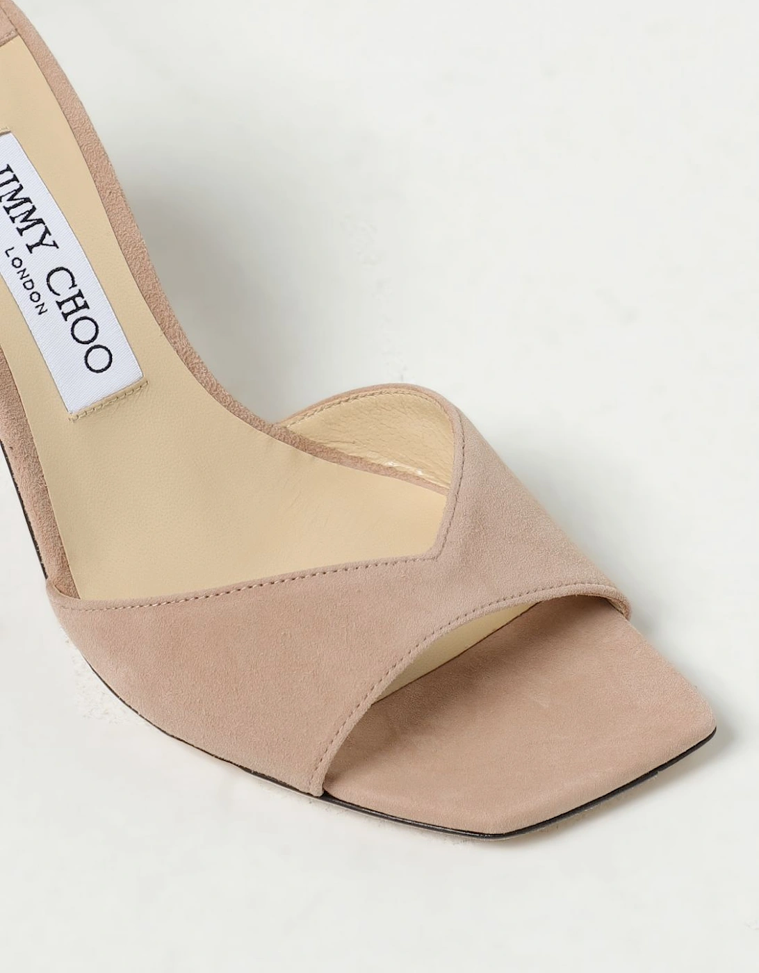 Saeda Suede Sandals Crystal Embellishment