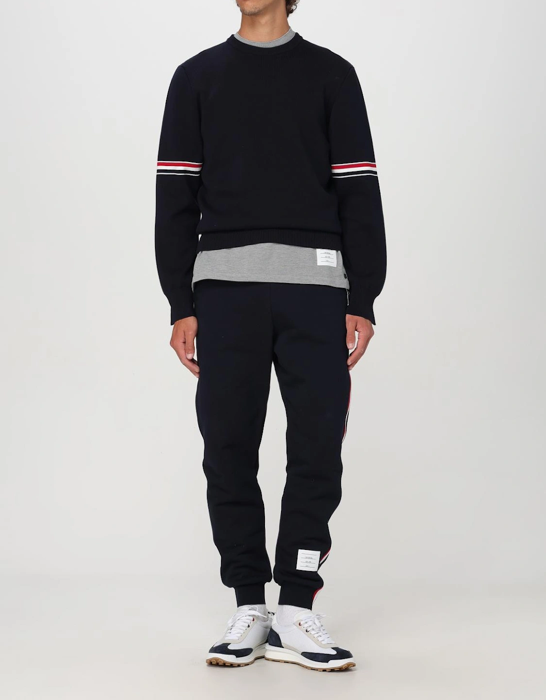 Crew Neck Sweater Grosgrain Taping