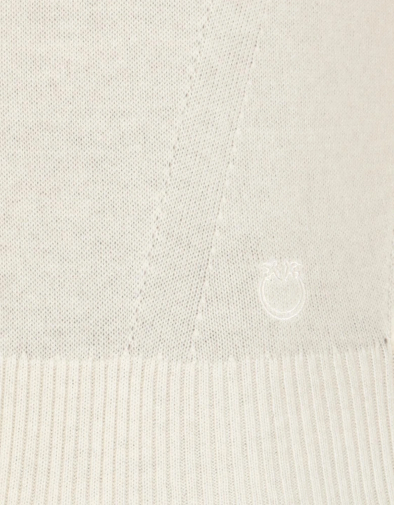 Cropped Mock Neck Knit Sweater