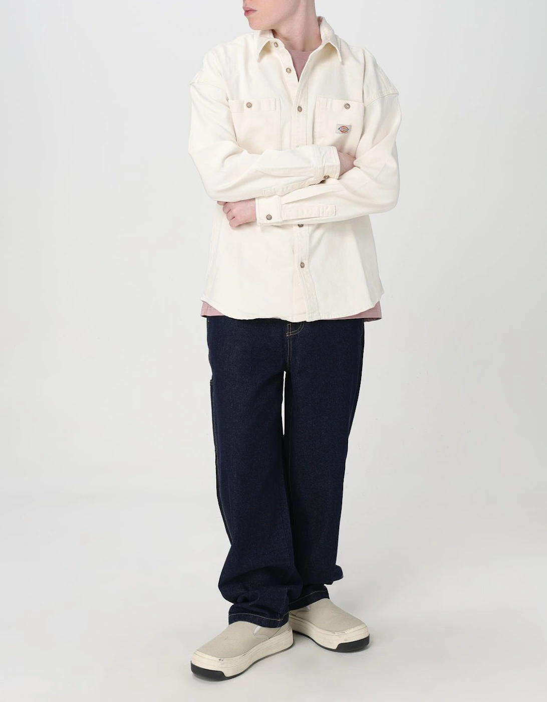 Loose Fit Long Sleeve Work Shirt