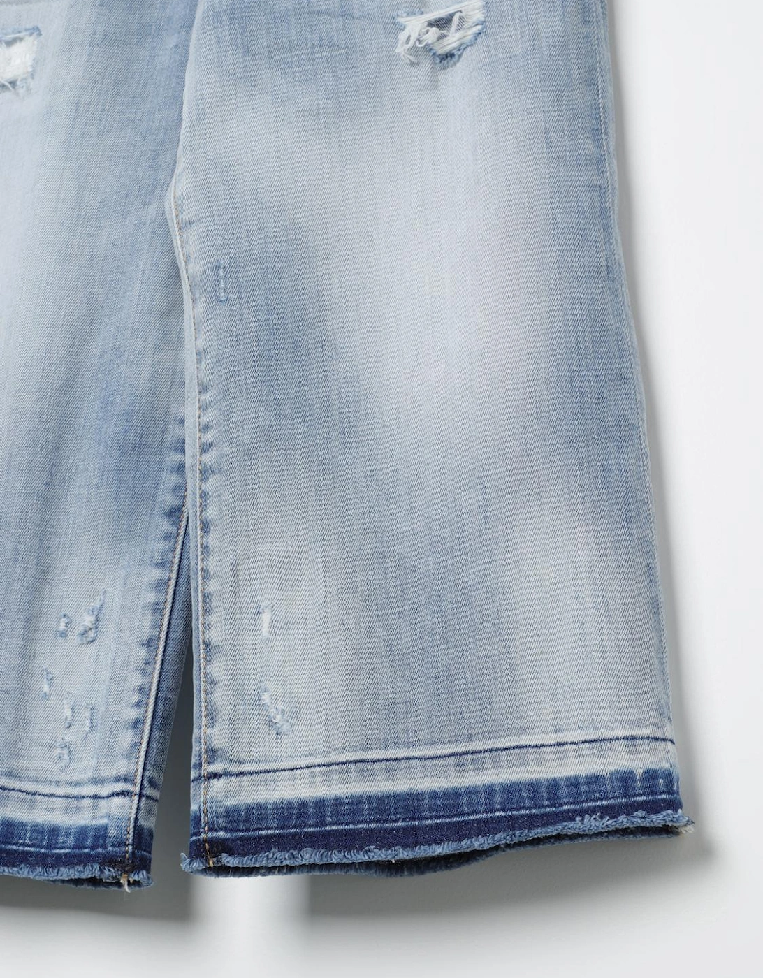 Kids Culottes Distressed Denim