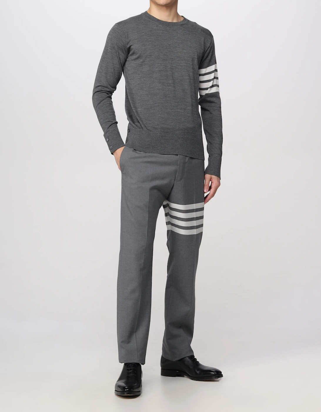 Four Bar Crewneck Sweater