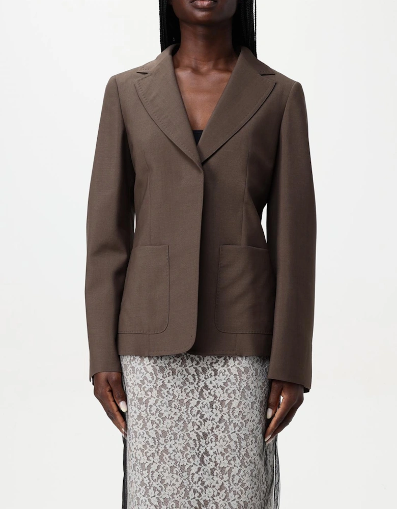 Woven Notch Lapel Blazer
