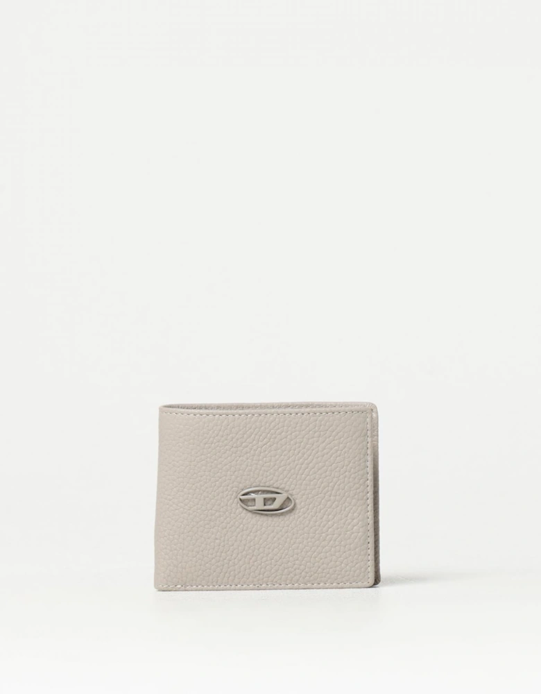 Leather Wallet with Metal Emblem