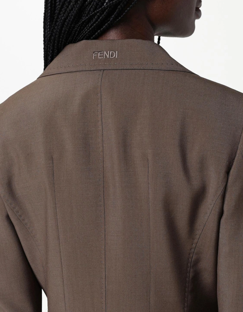Woven Notch Lapel Blazer