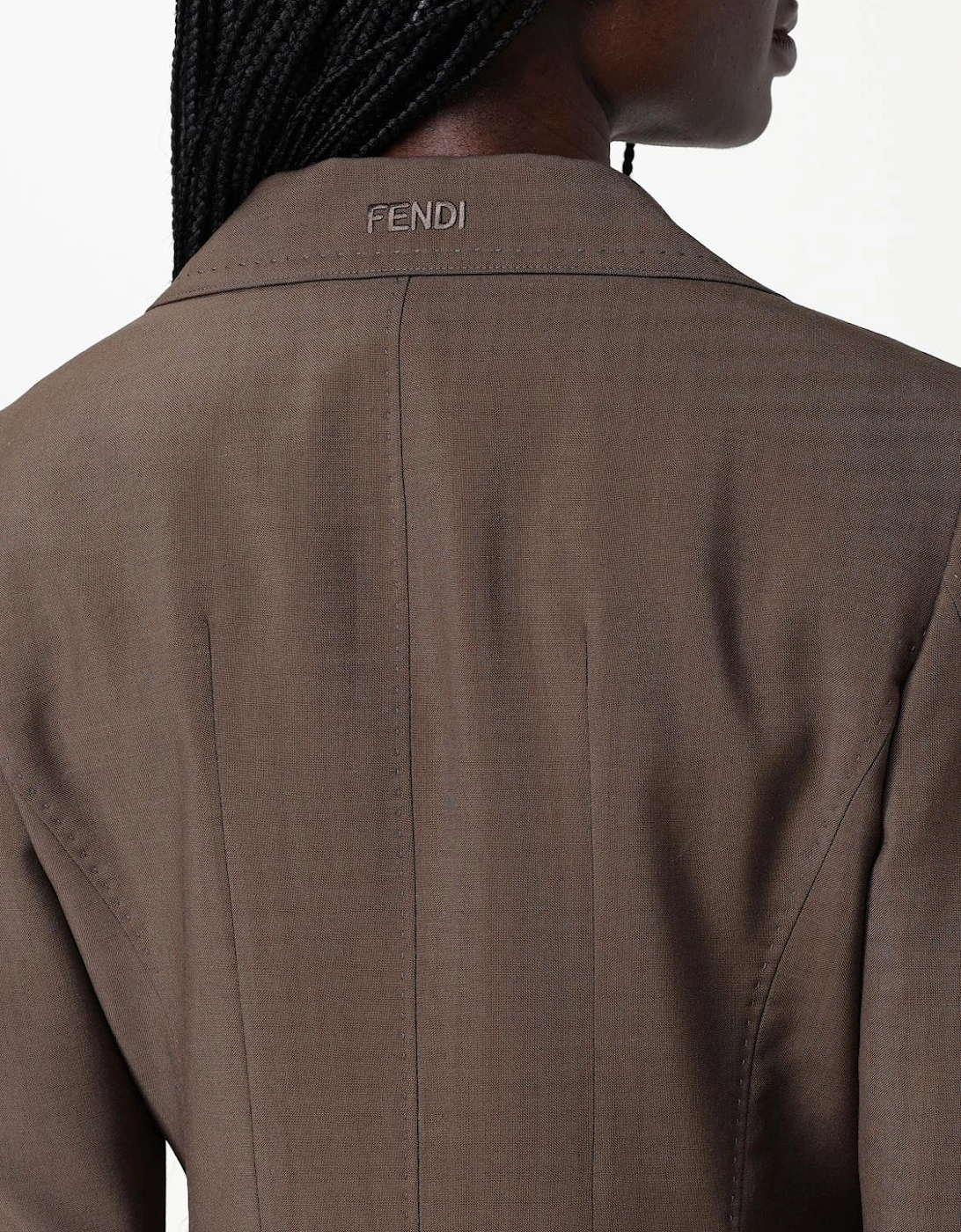 Woven Notch Lapel Blazer