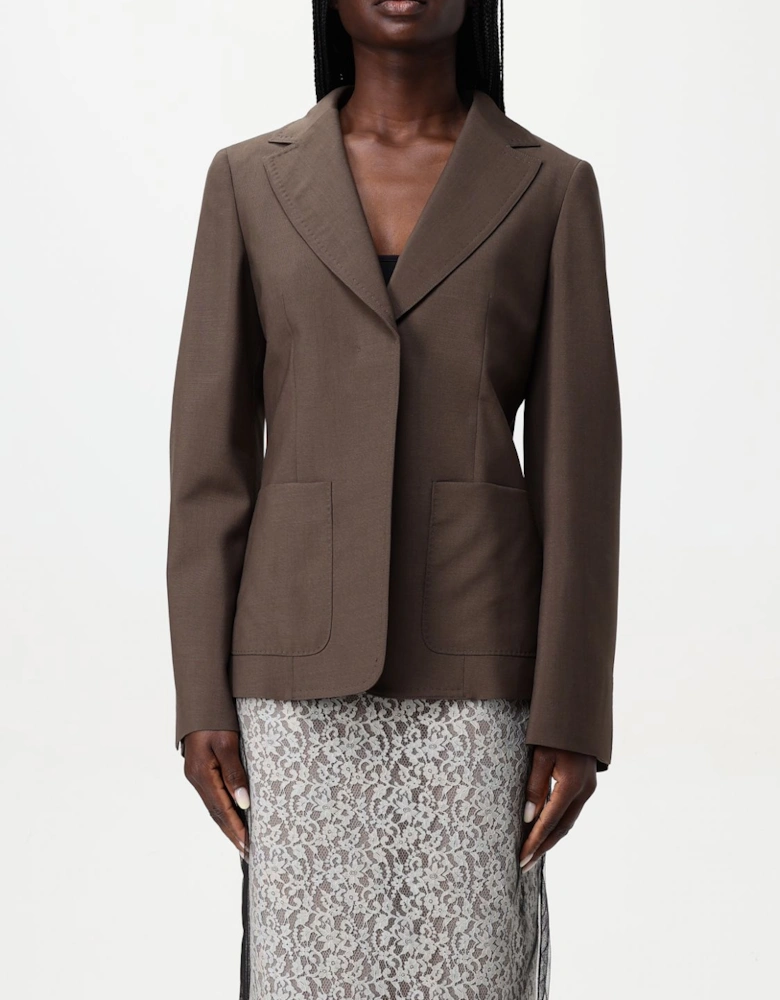 Woven Notch Lapel Blazer
