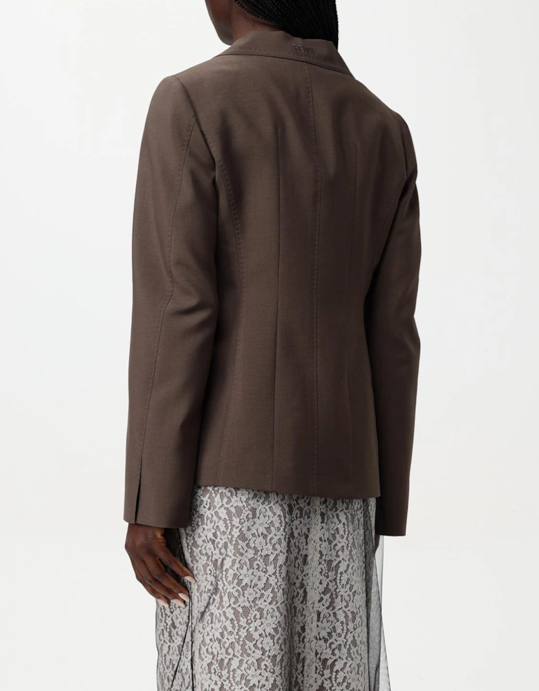 Woven Notch Lapel Blazer