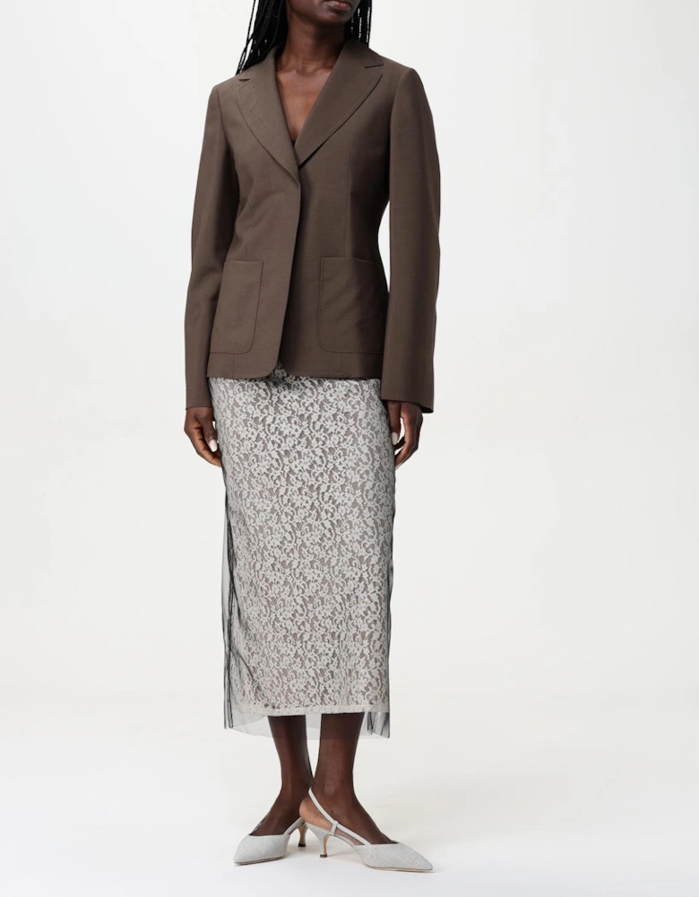 Woven Notch Lapel Blazer