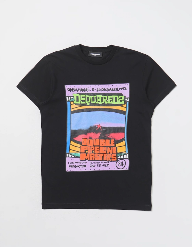Kids Graphic Tee Surfing Design