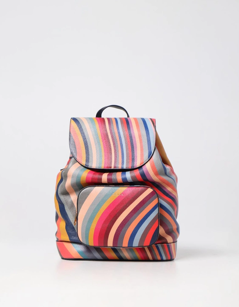 Multicolor Backpack with Adjustable Straps and Zip Closure