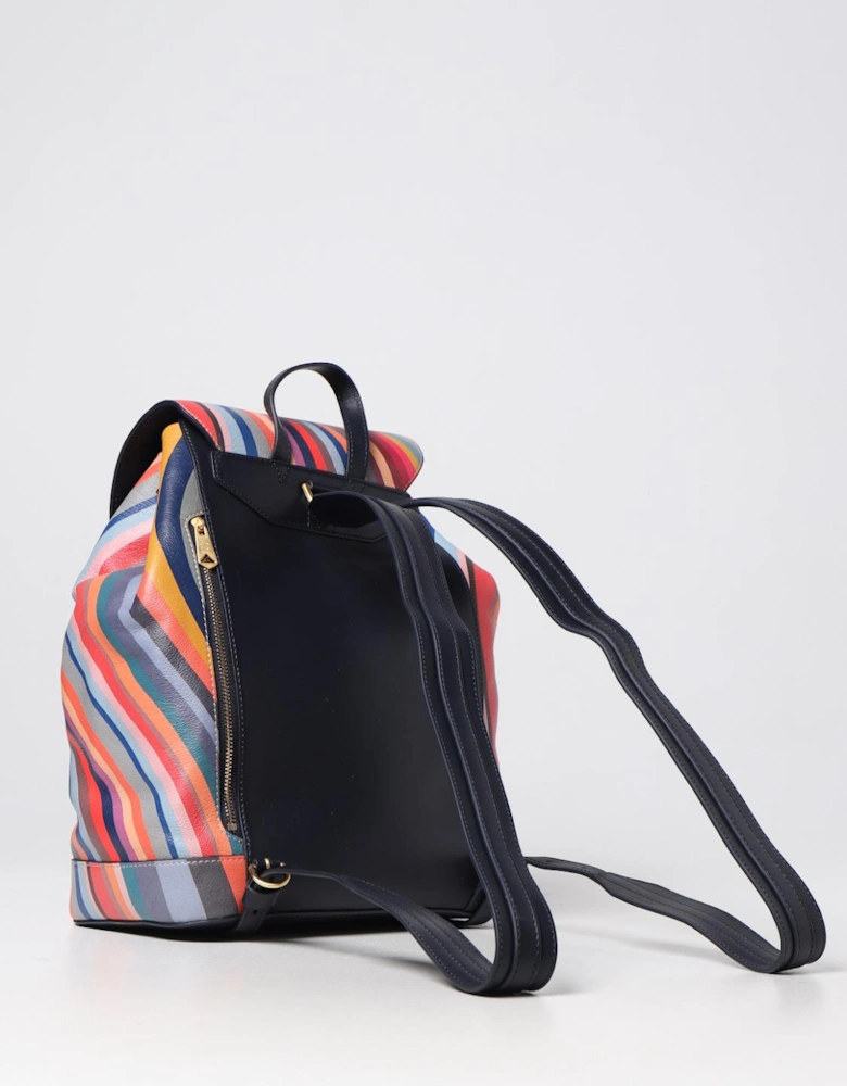 Multicolor Backpack with Adjustable Straps and Zip Closure