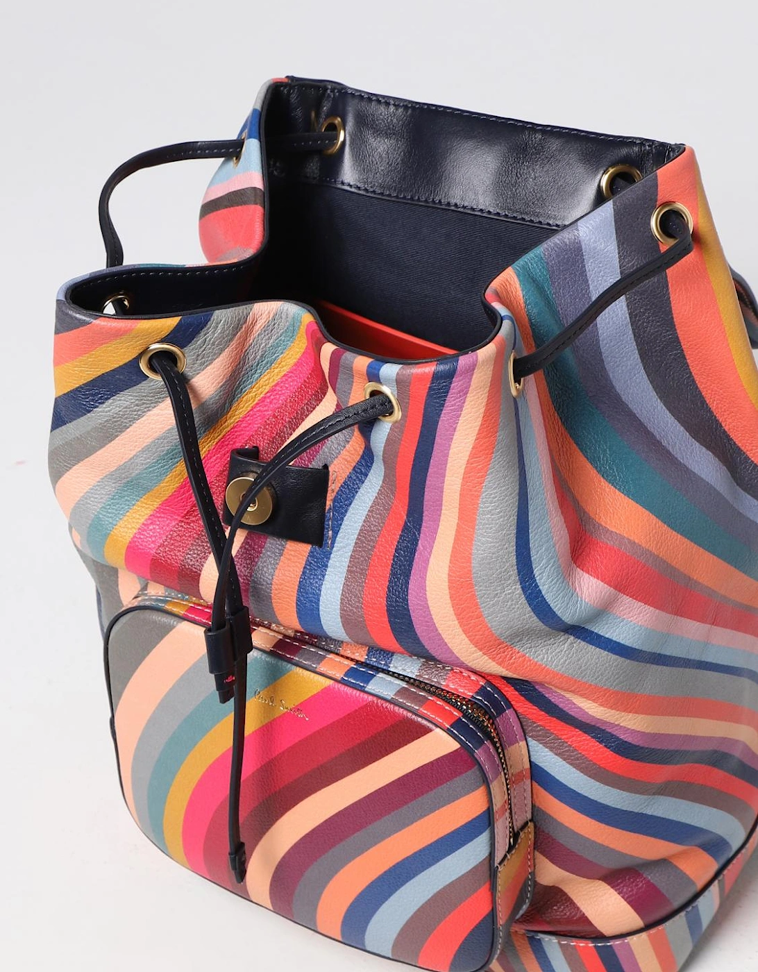 Multicolor Backpack with Adjustable Straps and Zip Closure