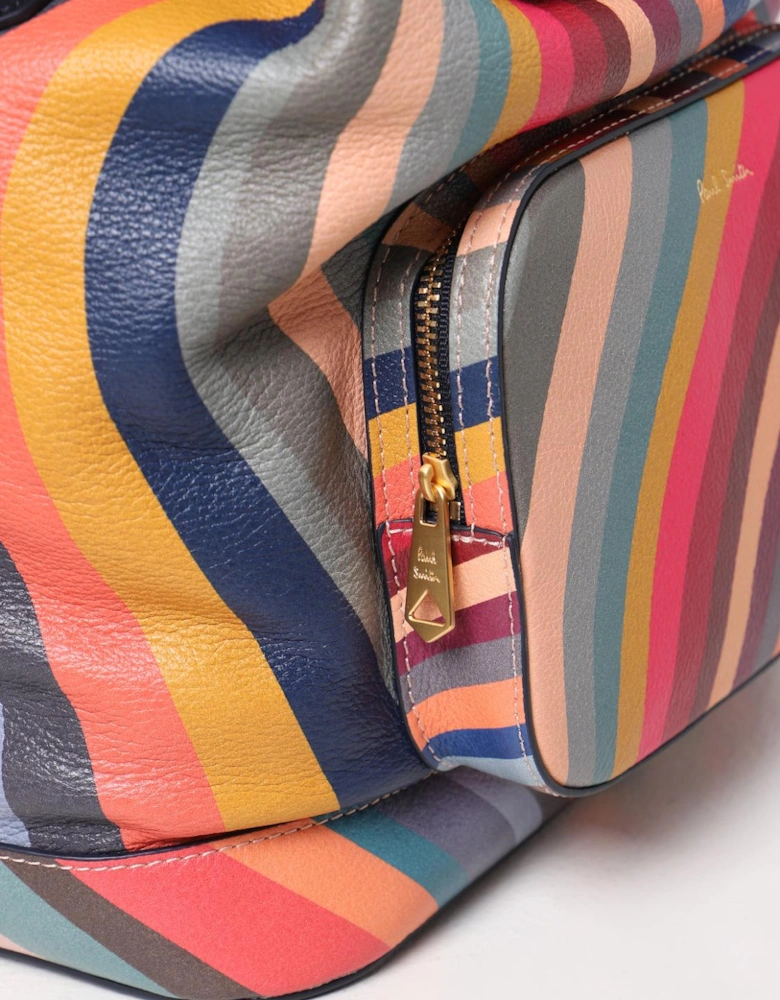 Multicolor Backpack with Adjustable Straps and Zip Closure