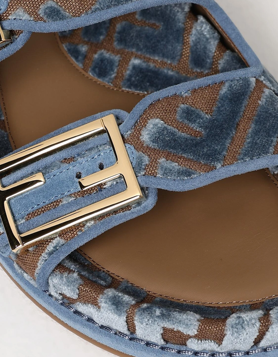 Slides Velvet Buckle