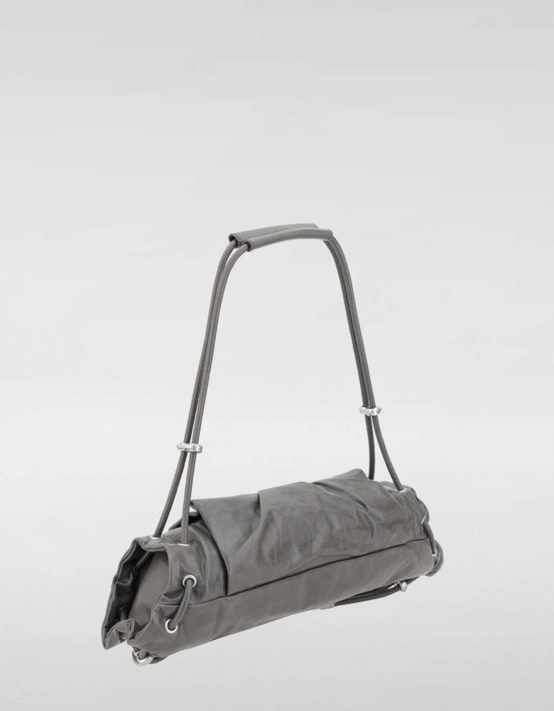 Pleated Leather Shoulder Bag