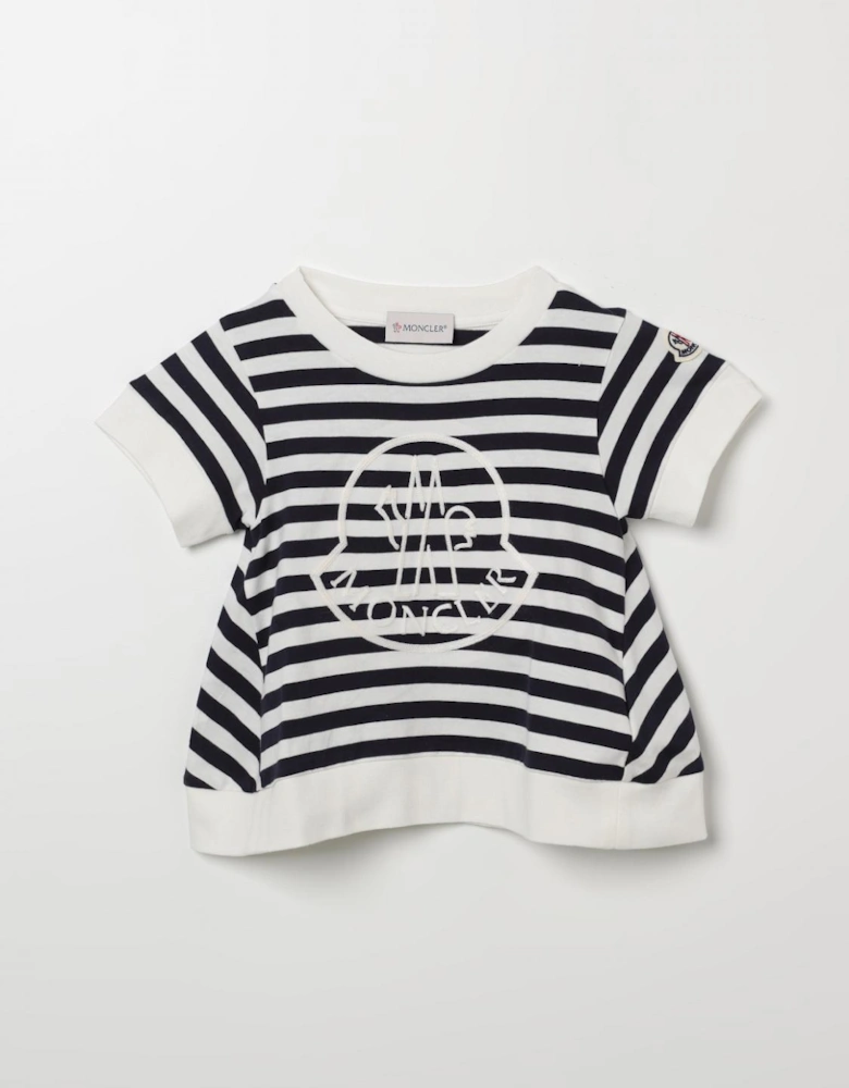 Kids Striped TShirt Logo Print