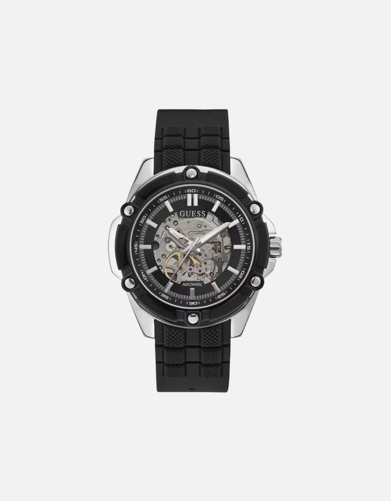 Automatic Skeleton Watch with Silicone Strap