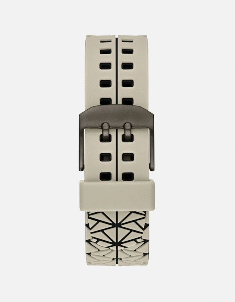 Digital Sport Watch Beige Resin Strap