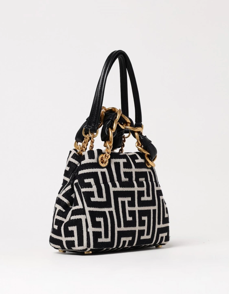 Chain Bumbag Black and White Geometric
