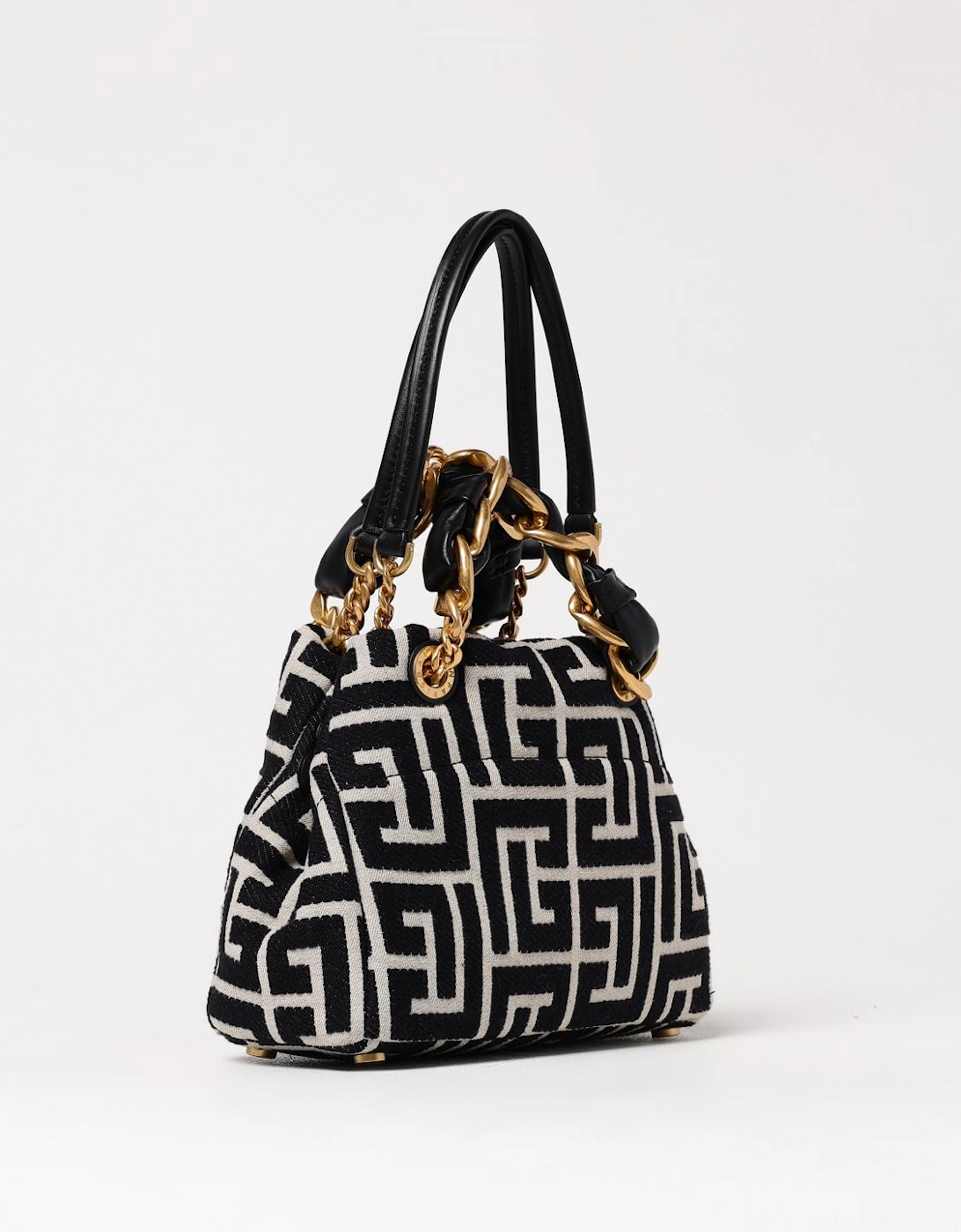 Chain Bumbag Black and White Geometric