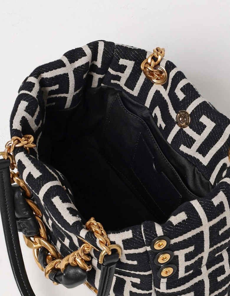 Chain Bumbag Black and White Geometric