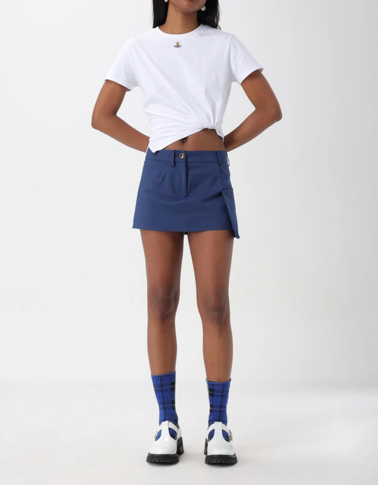 Mini Skirt Asymmetrical Hemline Pocket Detail
