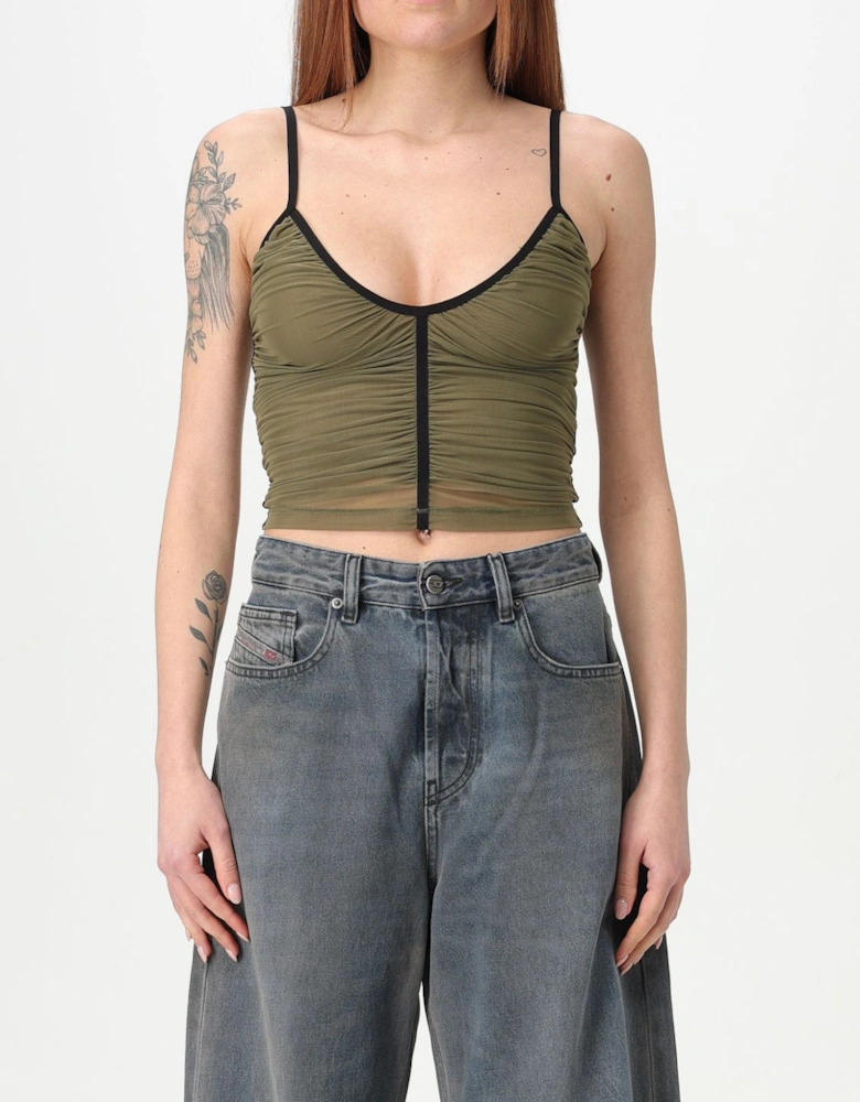 Mesh Fitted VNeck Top