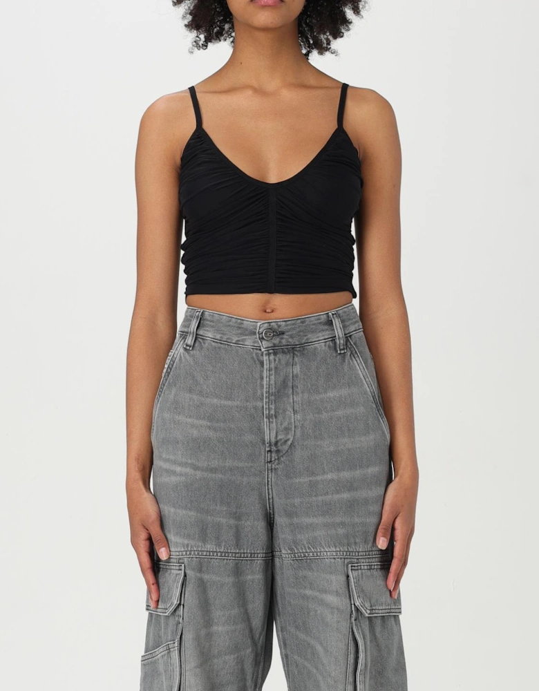 Mesh Fitted VNeck Top