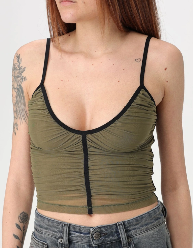 Mesh Fitted VNeck Top
