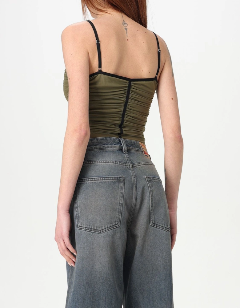 Mesh Fitted VNeck Top