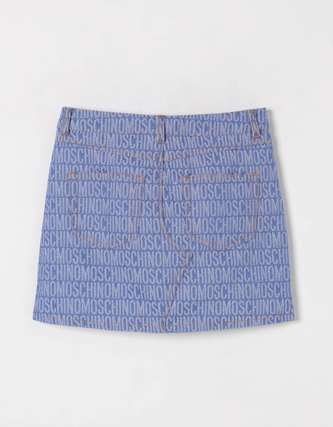 Logo Denim Mini Skirt